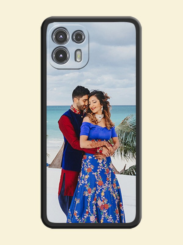 Full Single Pic Upload On Space Black Personalized Soft Matte Phone Covers -Motorola Moto Edge 20 Fusion 5G