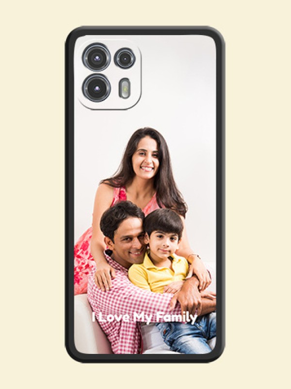 Full Single Pic Upload With Text On Space Black Personalized Soft Matte Phone Covers -Motorola Moto Edge 20 Fusion 5G