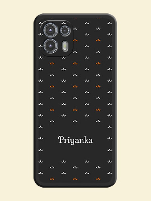 Simple Pattern With Custom Text On Space Black Personalized Soft Matte Phone Covers -Motorola Moto Edge 20 Fusion 5G