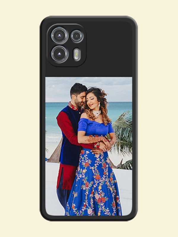 Image Upload With Space Black Color On Custom Soft Matte Mobile Back Cover - Motorola Moto Edge 20 Fusion 5G