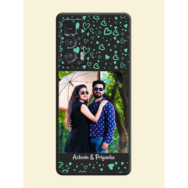 Sea Green Indefinite Love Pattern on Photo on Space Black Soft Matte Mobile Cover - Moto Edge 20 Pro Sea Green Indefinite Love Pattern on Photo on Space Black Soft Matte Mobile Cover - Moto Edge 20 Pro