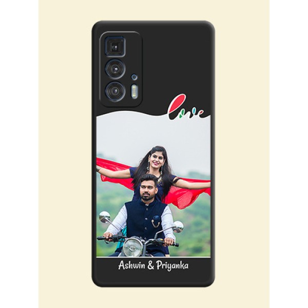 Fall in Love Pattern with Picture on Photo on Space Black Soft Matte Mobile Case - Moto Edge 20 Pro Fall in Love Pattern with Picture on Photo on Space Black Soft Matte Mobile Case - Moto Edge 20 Pro