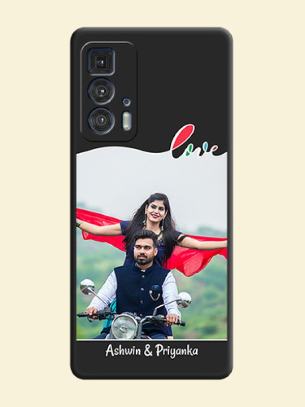 Fall in Love Pattern with Picture on Photo on Space Black Soft Matte Mobile Case - Moto Edge 20 Pro
