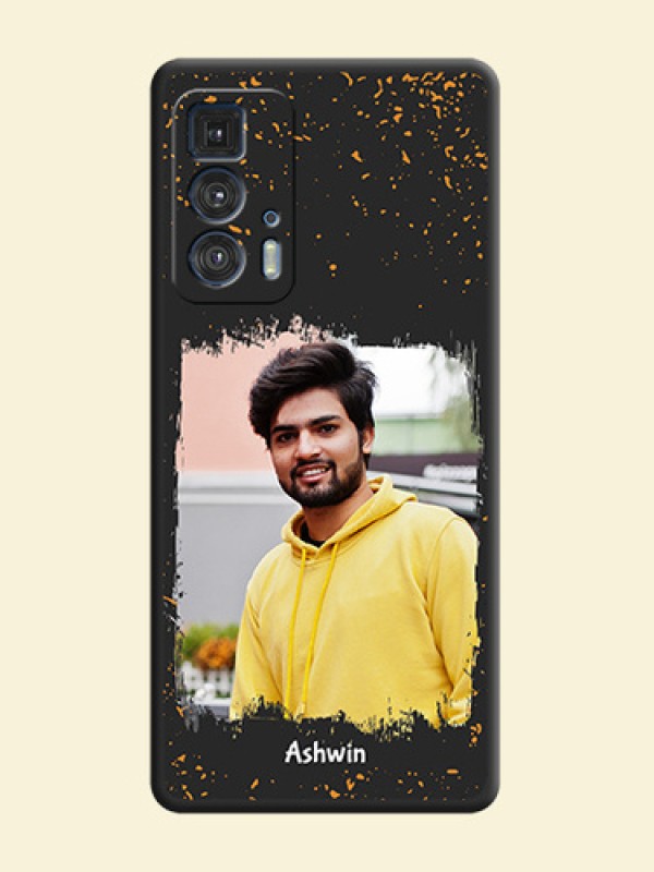 Spray Free Design on Photo on Space Black Soft Matte Phone Cover - Moto Edge 20 Pro