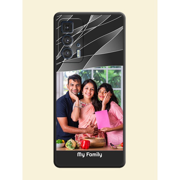 Mixed Wave Lines on Photo on Space Black Soft Matte Mobile Cover - Moto Edge 20 Pro Mixed Wave Lines on Photo on Space Black Soft Matte Mobile Cover - Moto Edge 20 Pro