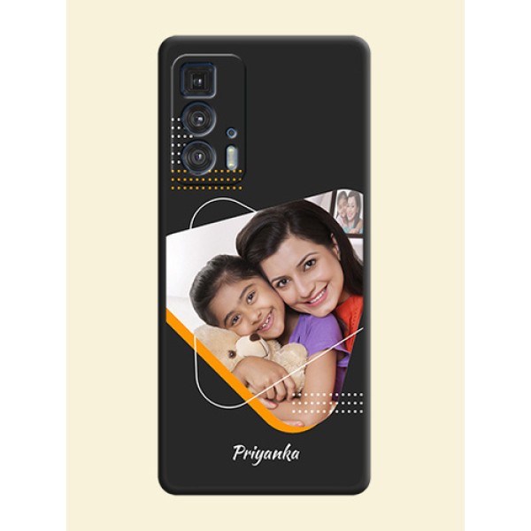 Yellow Triangle on Photo on Space Black Soft Matte Phone Cover - Moto Edge 20 Pro Yellow Triangle on Photo on Space Black Soft Matte Phone Cover - Moto Edge 20 Pro