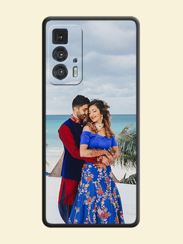 Full Single Pic Upload On Space Black Personalized Soft Matte Phone Covers -Motorola Moto Edge 20 Pro
