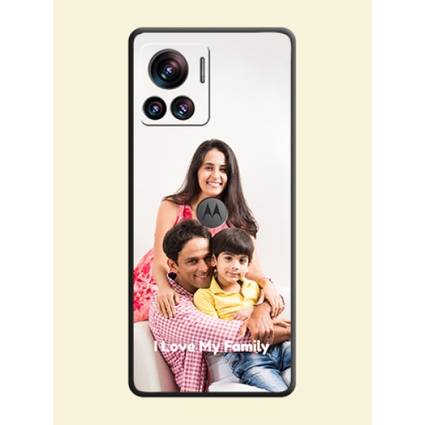 Full Single Pic Upload With Text On Space Black Personalized Soft Matte Phone Covers -Motorola Moto Edge 30 Ultra Full Single Pic Upload With Text On Space Black Personalized Soft Matte Phone Covers -Motorola Moto Edge 30 Ultra
