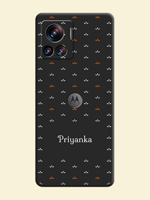 Simple Pattern With Custom Text On Space Black Personalized Soft Matte Phone Covers -Motorola Moto Edge 30 Ultra