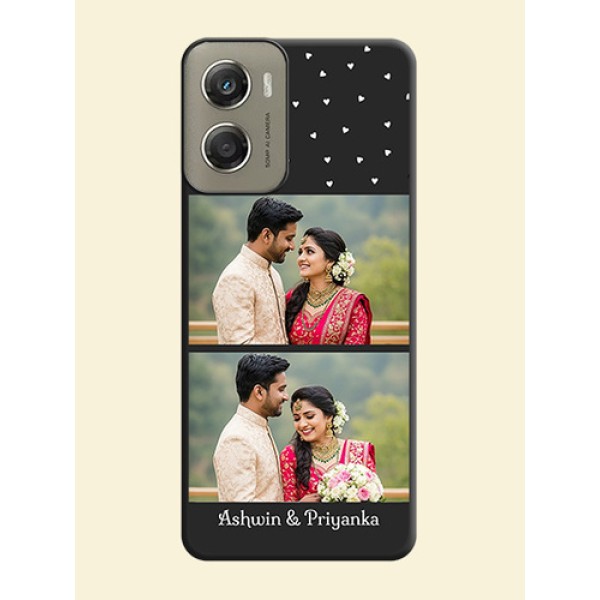 Miniature Love Symbols with Name On Space Black Custom Soft Matte Mobile Back Cover - Motorola Moto G06 Power Miniature Love Symbols with Name On Space Black Custom Soft Matte Mobile Back Cover - Motorola Moto G06 Power