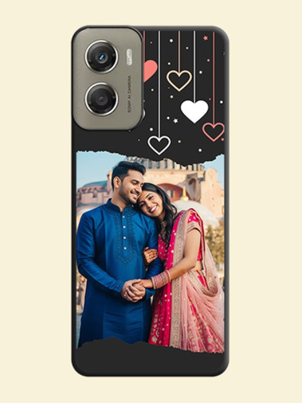 Love Hangings with Splash Wave Picture On Space Black Custom Soft Matte Mobile Back Cover - Motorola Moto G06 Power