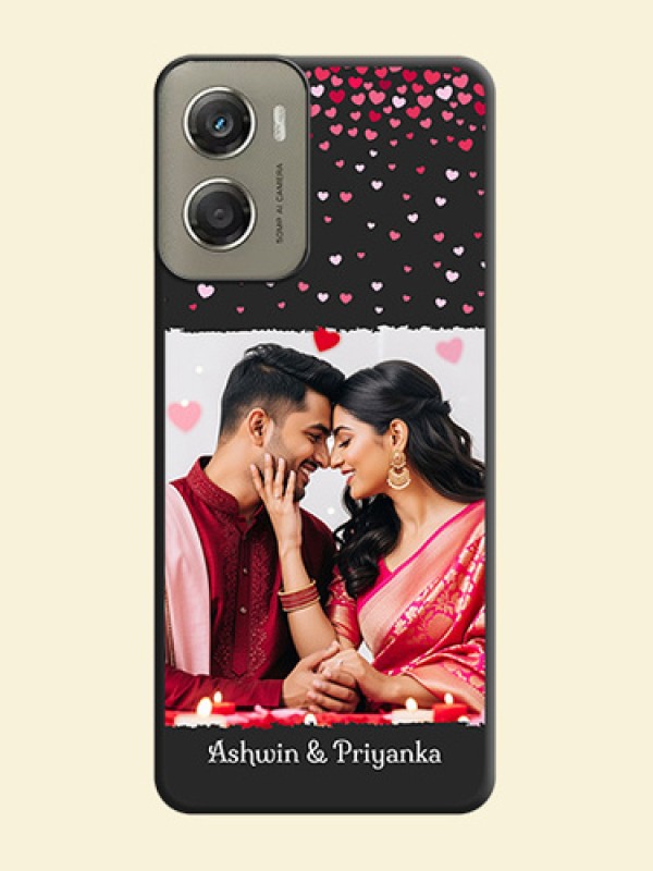 Fall in Love with Your Partner on Photo On Space Black Custom Soft Matte Mobile Back Cover - Motorola Moto G06 Power
