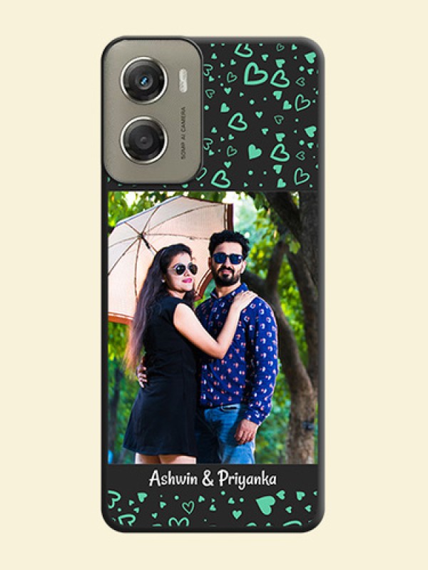 Sea Green Indefinite Love Pattern on Photo On Space Black Custom Soft Matte Mobile Back Cover - Motorola Moto G06 Power