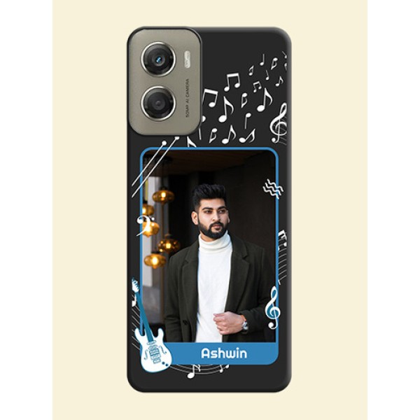 Musical Theme Design with Text on Photo On Space Black Custom Soft Matte Mobile Back Cover - Motorola Moto G06 Power Musical Theme Design with Text on Photo On Space Black Custom Soft Matte Mobile Back Cover - Motorola Moto G06 Power