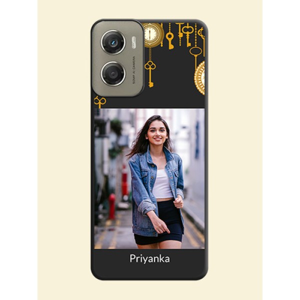 Decorative Design with Text On Space Black Custom Soft Matte Mobile Back Cover - Motorola Moto G06 Power Decorative Design with Text On Space Black Custom Soft Matte Mobile Back Cover - Motorola Moto G06 Power
