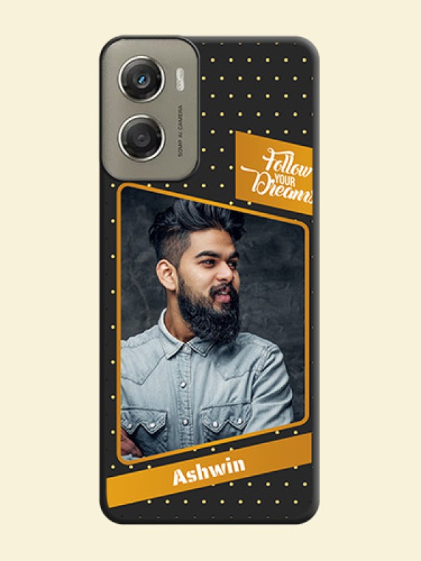 Follow Your Dreams with White Dots On Space Black Custom Soft Matte Mobile Back Cover - Motorola Moto G06 Power