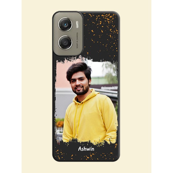 Spray Free Design on Photo On Space Black Custom Soft Matte Mobile Back Cover - Motorola Moto G06 Power