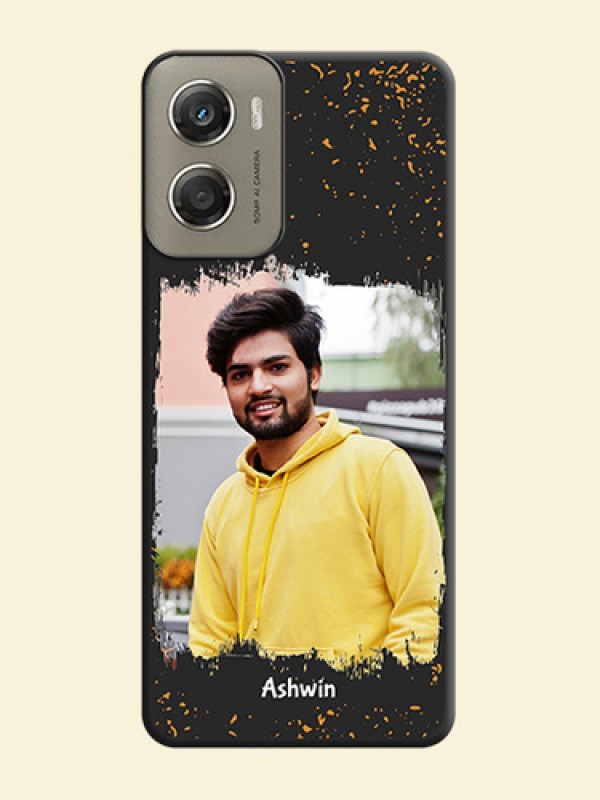 Spray Free Design on Photo On Space Black Custom Soft Matte Mobile Back Cover - Motorola Moto G06 Power