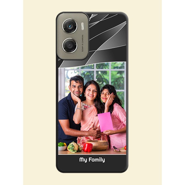 Mixed Wave Lines on Photo On Space Black Custom Soft Matte Mobile Back Cover - Motorola Moto G06 Power