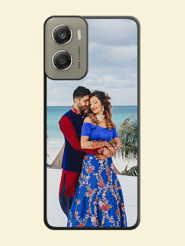 Full Single Pic Upload On Space Black Custom Soft Matte Mobile Back Cover - Motorola Moto G06 Power