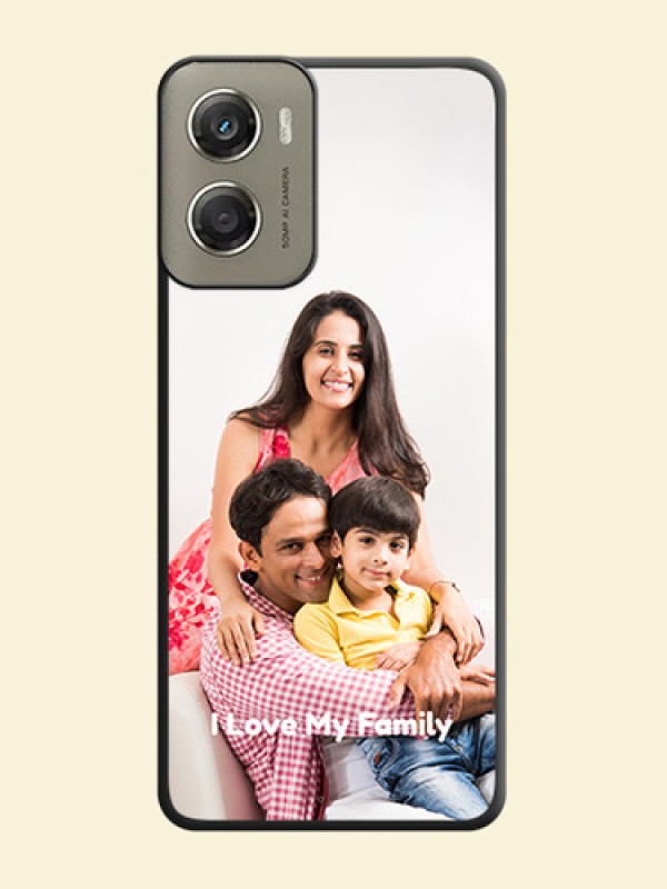 Full Single Pic Upload With Text On Space Black Custom Soft Matte Mobile Back Cover - Motorola Moto G06 Power