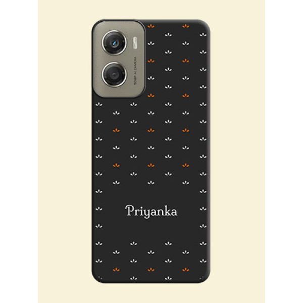 Simple Pattern With Custom Text On Space Black Custom Soft Matte Mobile Back Cover - Motorola Moto G06 Power Simple Pattern With Custom Text On Space Black Custom Soft Matte Mobile Back Cover - Motorola Moto G06 Power
