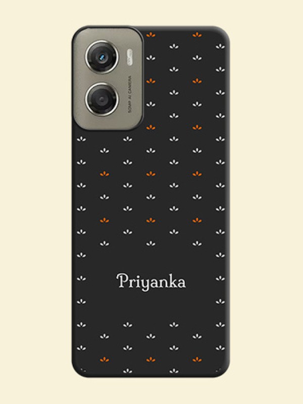 Simple Pattern With Custom Text On Space Black Custom Soft Matte Mobile Back Cover - Motorola Moto G06 Power