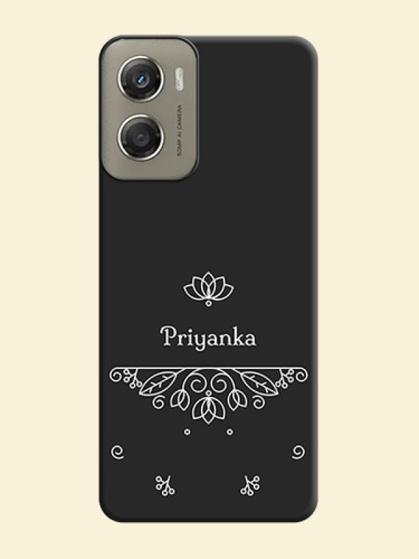 Lotus Garden Custom Text On Space Black Custom Soft Matte Mobile Back Cover - Motorola Moto G06 Power