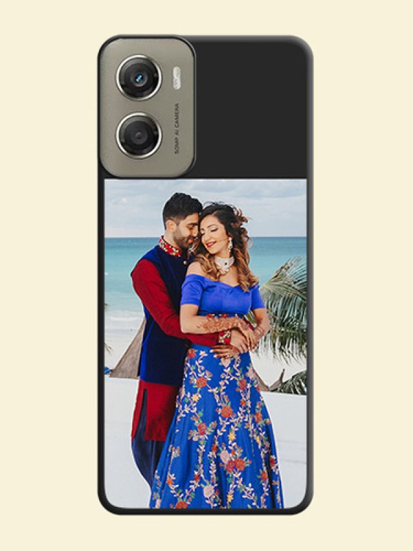 Image Upload With Space Black Color On Custom Soft Matte Mobile Back Cover - Motorola Moto G06 Power