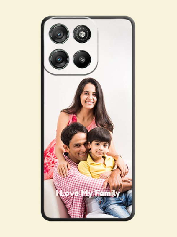 Full Single Pic Upload With Text On Space Black Custom Soft Matte Mobile Back Cover - Motorola Moto G57 Power