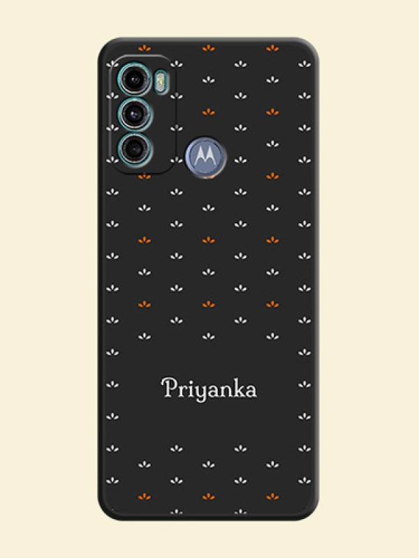 Simple Pattern With Custom Text On Space Black Personalized Soft Matte Phone Covers -Motorola Moto G60