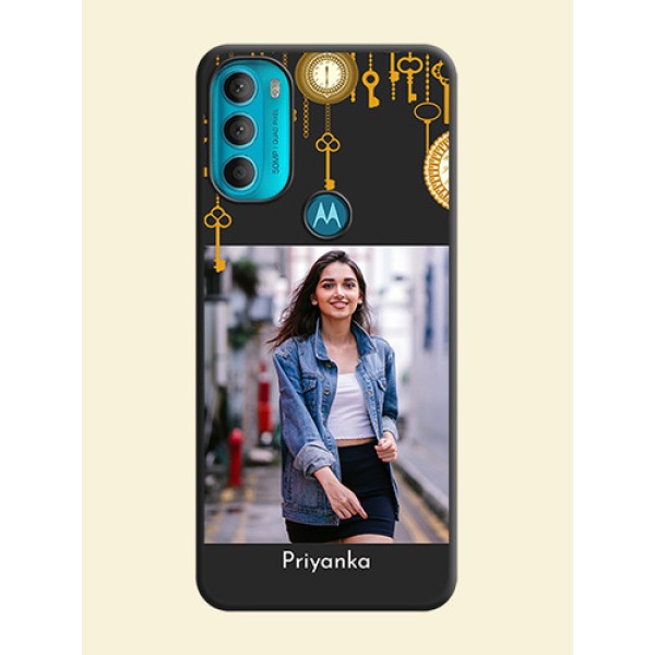 Decorative Design with Text on Space Black Custom Soft Matte Back Cover - Moto G71 5G Decorative Design with Text on Space Black Custom Soft Matte Back Cover - Moto G71 5G