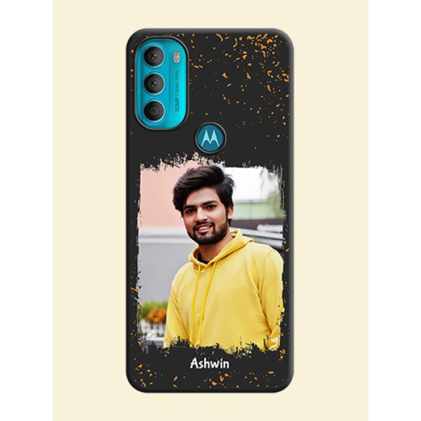 Spray Free Design on Photo on Space Black Soft Matte Phone Cover - Moto G71 5G Spray Free Design on Photo on Space Black Soft Matte Phone Cover - Moto G71 5G