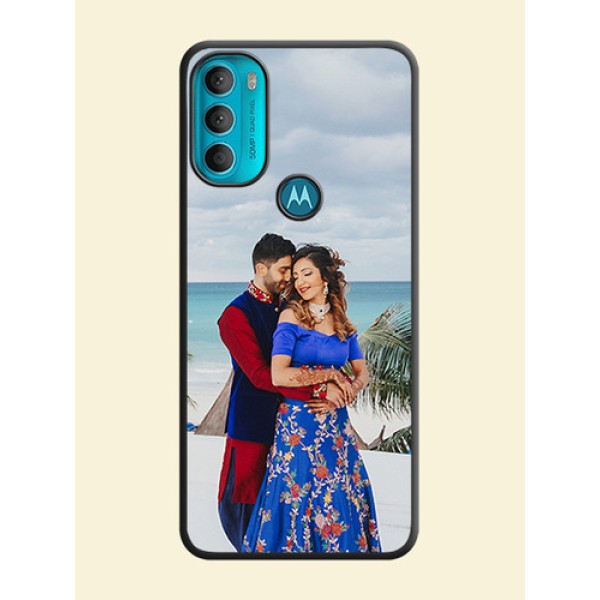 Full Single Pic Upload On Space Black Personalized Soft Matte Phone Covers -Motorola Moto G71 5G Full Single Pic Upload On Space Black Personalized Soft Matte Phone Covers -Motorola Moto G71 5G