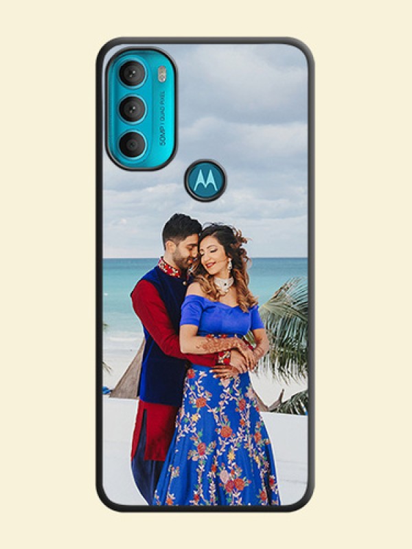 Full Single Pic Upload On Space Black Personalized Soft Matte Phone Covers -Motorola Moto G71 5G