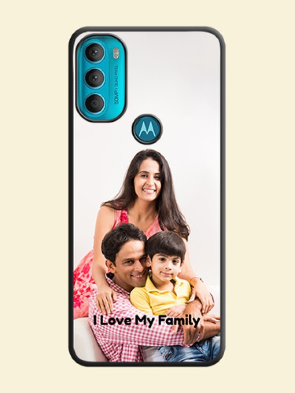 Full Single Pic Upload With Text On Space Black Personalized Soft Matte Phone Covers -Motorola Moto G71 5G