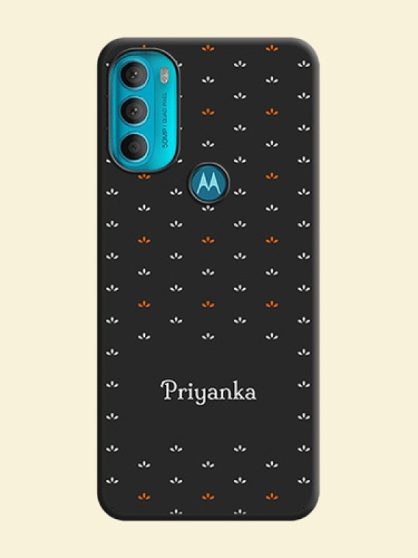Simple Pattern With Custom Text On Space Black Personalized Soft Matte Phone Covers -Motorola Moto G71 5G