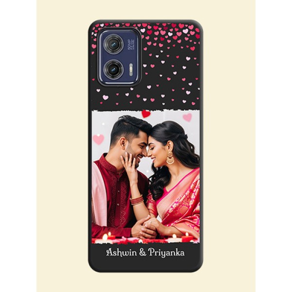 Fall in Love with Your Partner  on Photo on Space Black Soft Matte Phone Cover - Moto G73 5G