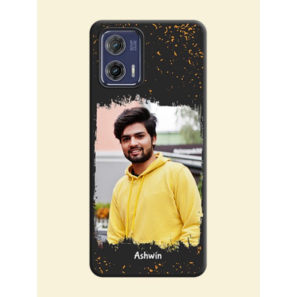Spray Free Design on Photo on Space Black Soft Matte Phone Cover - Moto G73 5G Spray Free Design on Photo on Space Black Soft Matte Phone Cover - Moto G73 5G