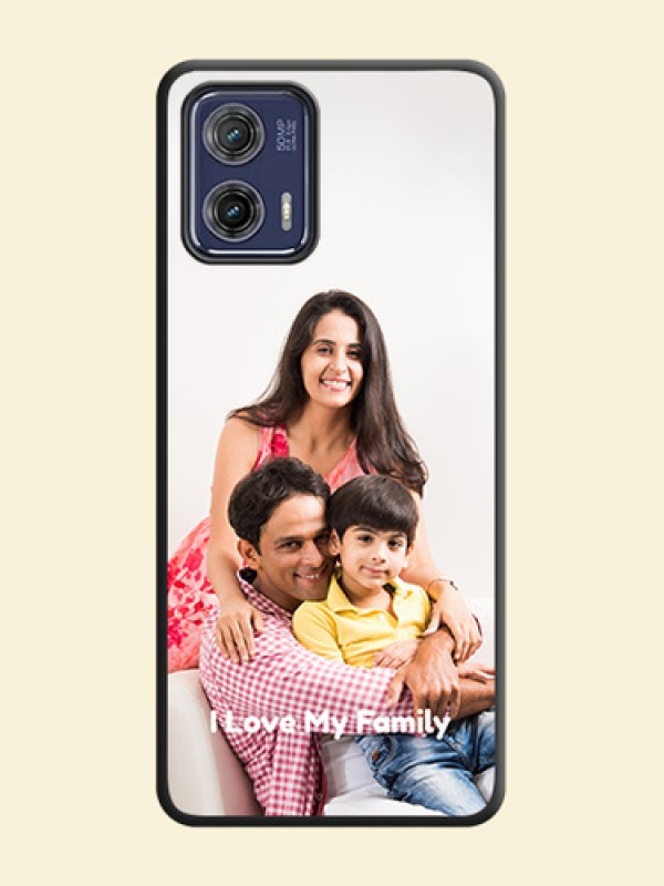Full Single Pic Upload With Text On Space Black Personalized Soft Matte Phone Covers -Motorola Moto G73 5G