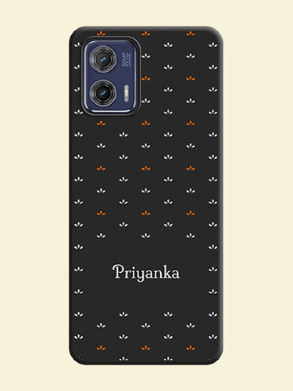 Simple Pattern With Custom Text On Space Black Personalized Soft Matte Phone Covers -Motorola Moto G73 5G