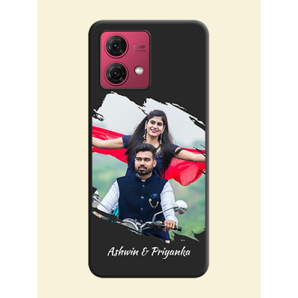 Grunge Brush Strokes - Photo on Space Black Soft Matte Back Cover - Motorola Moto G84 5G Grunge Brush Strokes - Photo on Space Black Soft Matte Back Cover - Motorola Moto G84 5G
