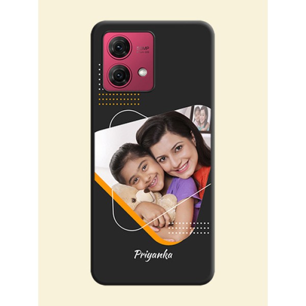 Yellow Triangle - Photo on Space Black Soft Matte Phone Cover - Motorola Moto G84 5G Yellow Triangle - Photo on Space Black Soft Matte Phone Cover - Motorola Moto G84 5G