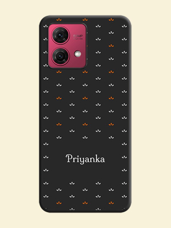 Simple Pattern With Custom Text On Space Black Personalized Soft Matte Phone Covers - Motorola Moto G84 5G