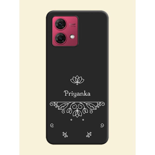 Lotus Garden Custom Text On Space Black Personalized Soft Matte Phone Covers - Motorola Moto G84 5G Lotus Garden Custom Text On Space Black Personalized Soft Matte Phone Covers - Motorola Moto G84 5G