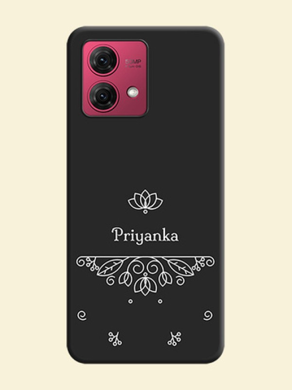 Lotus Garden Custom Text On Space Black Personalized Soft Matte Phone Covers - Motorola Moto G84 5G