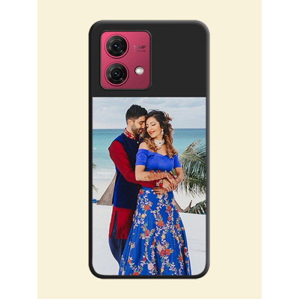Image Upload With Space Black Color On Custom Soft Matte Mobile Back Cover - Motorola Moto G84 5G Image Upload With Space Black Color On Custom Soft Matte Mobile Back Cover - Motorola Moto G84 5G