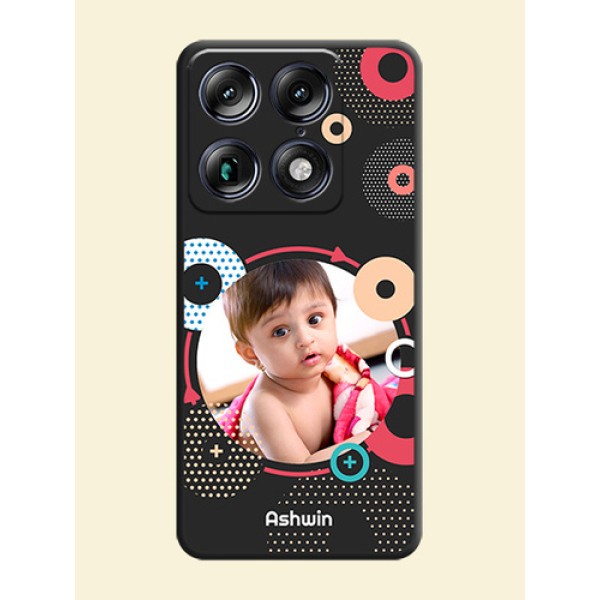 Multicoloured Round Image On Space Black Custom Soft Matte Mobile Back Cover - Motorola Signature 5G Multicoloured Round Image On Space Black Custom Soft Matte Mobile Back Cover - Motorola Signature 5G