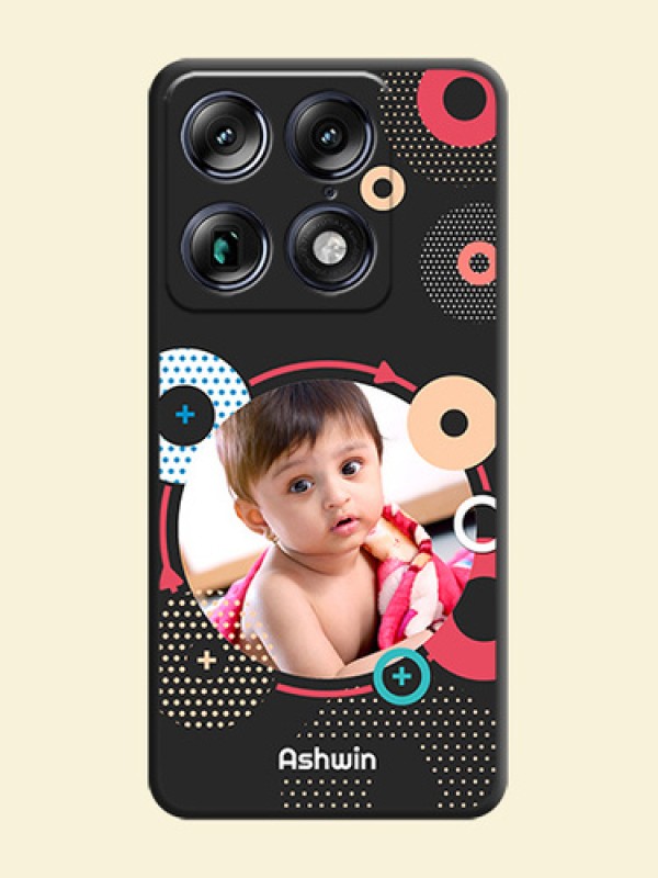 Multicoloured Round Image On Space Black Custom Soft Matte Mobile Back Cover - Motorola Signature 5G