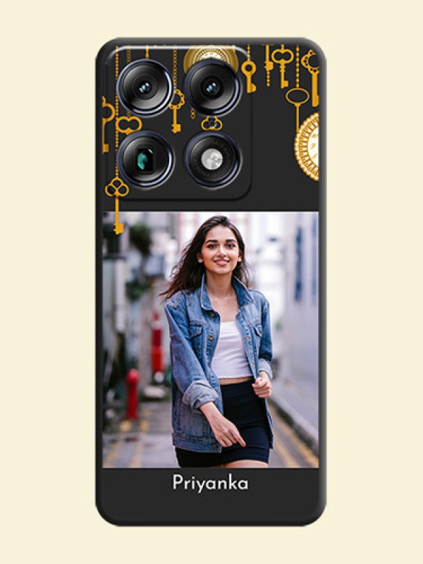 Decorative Design with Text On Space Black Custom Soft Matte Mobile Back Cover - Motorola Signature 5G